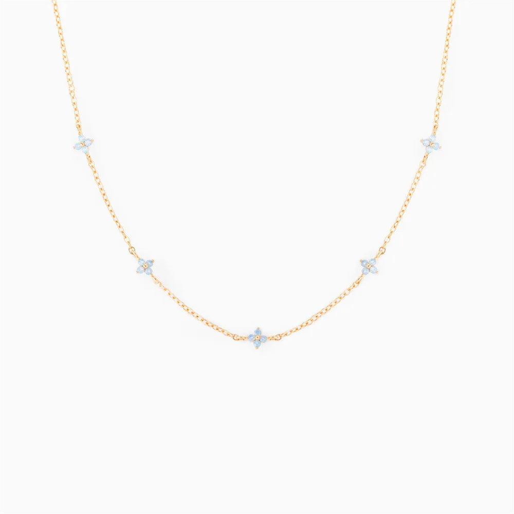 Crystal Flower Stainless Steel Bracelet and Necklace – Elegant Women’s Jewelry Gif