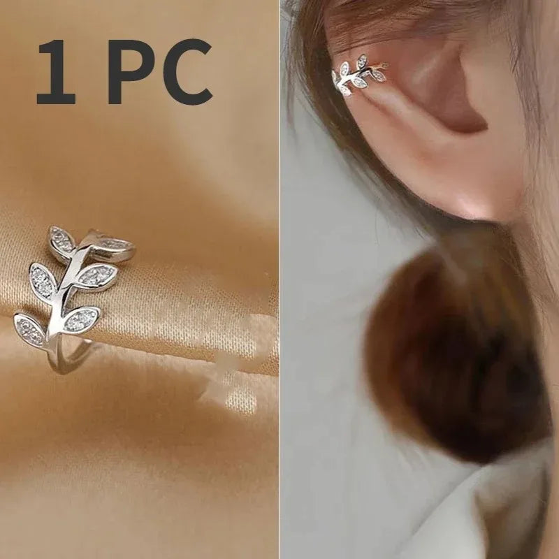 Metal Leaf Ear Cuff – Stylish Non-Pierced Earrings