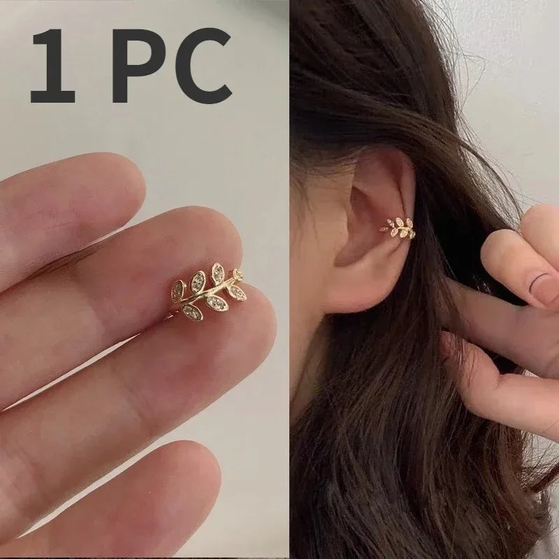 Metal Leaf Ear Cuff – Stylish Non-Pierced Earrings