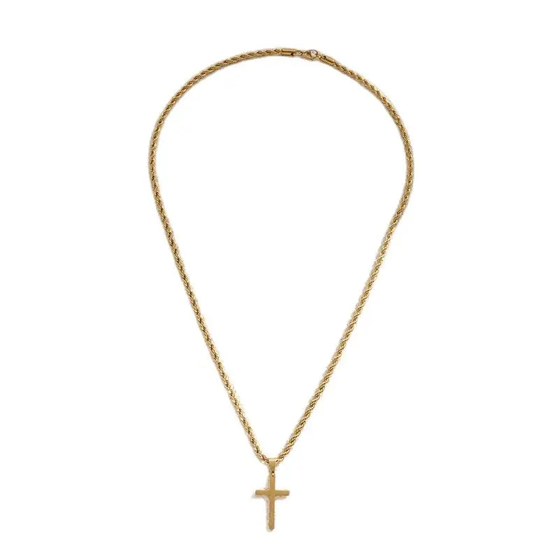 Gold Cross Necklace – Stylish Unisex Jewelry Gift