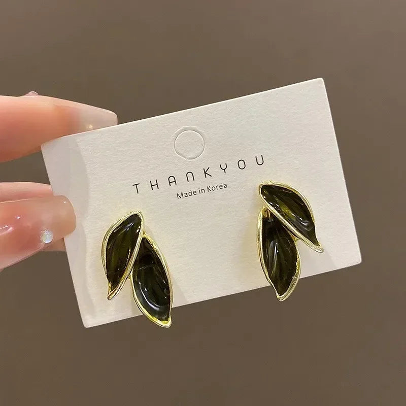 Silver Earrings LATS with Leaves - Perfect Gift for Women and Girls