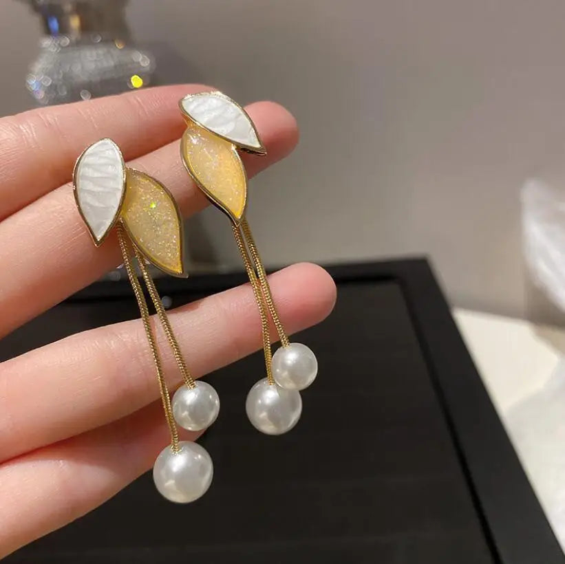 Silver Earrings LATS with Leaves - Perfect Gift for Women and Girls
