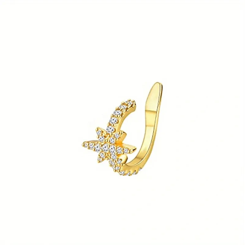 Metal Leaf Ear Cuff – Stylish Non-Pierced Earrings