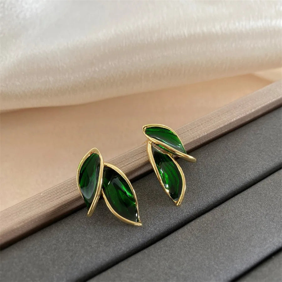 Silver Earrings LATS with Leaves - Perfect Gift for Women and Girls