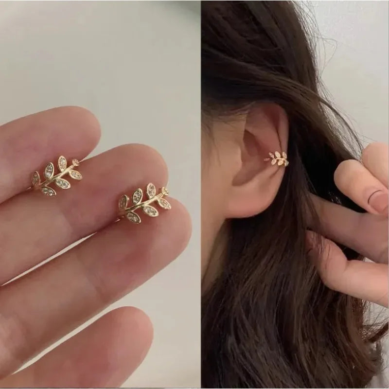 Metal Leaf Ear Cuff – Stylish Non-Pierced Earrings