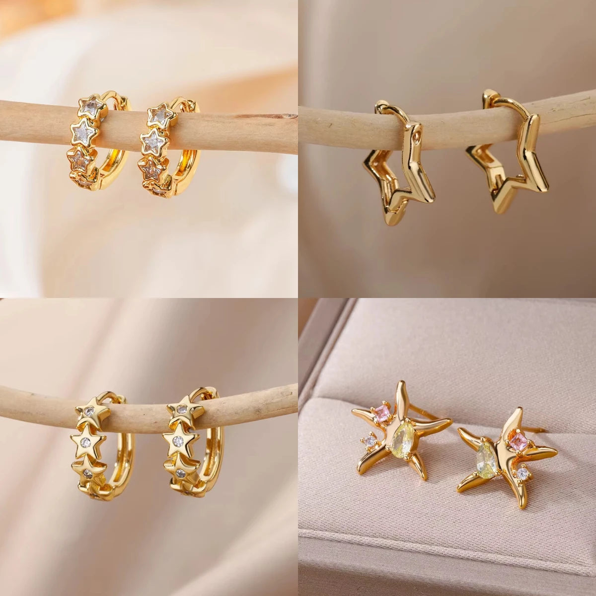 Stellar Shine Hoops