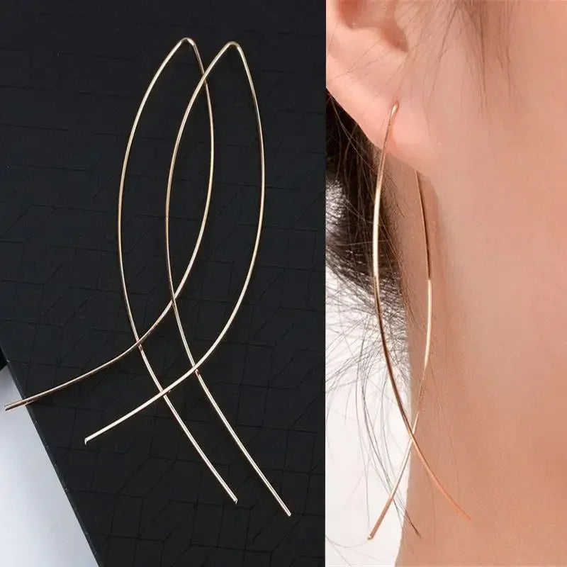 Long Flower Pearl Earrings with Rhinestones – Elegant Jewelry, with a celestial style