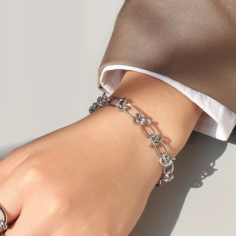Unisex Cuban & Figaro Chain Bracelet – Stainless Steel Jewelry