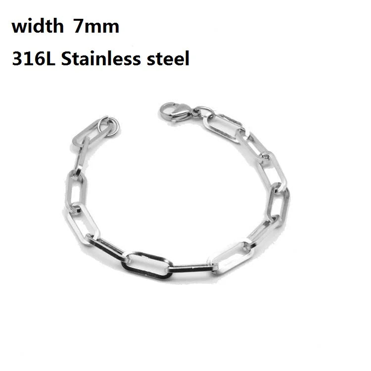 Unisex Cuban & Figaro Chain Bracelet – Stainless Steel Jewelry