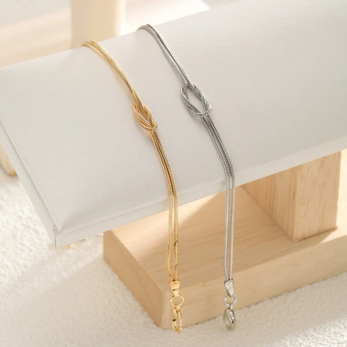 Matching Gold Plated Couple Bracelets – Elegant Stainless Steel Set