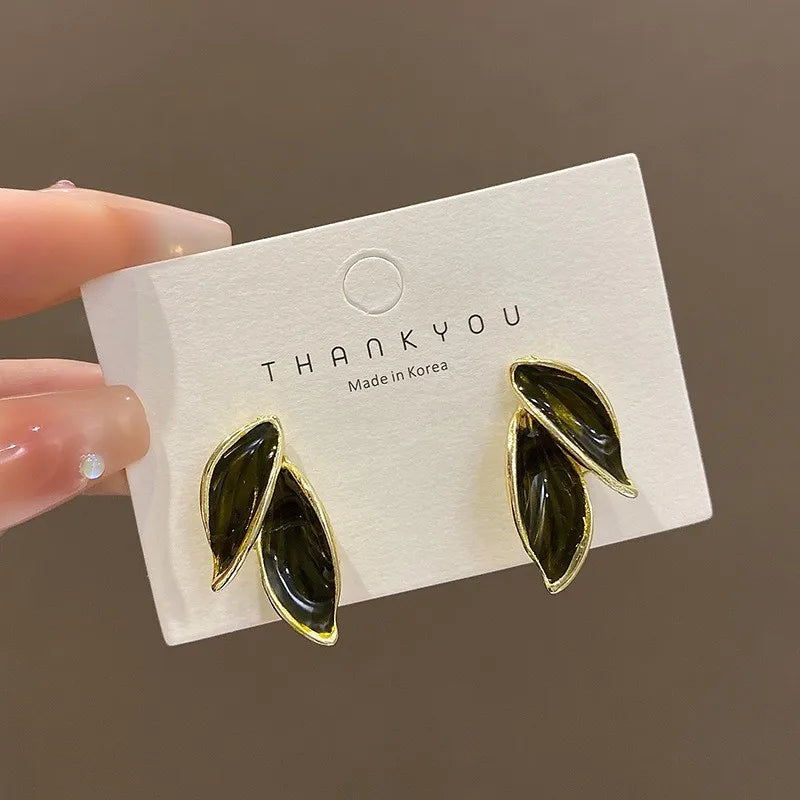 Silver Earrings LATS with Leaves - Perfect Gift for Women and Girls