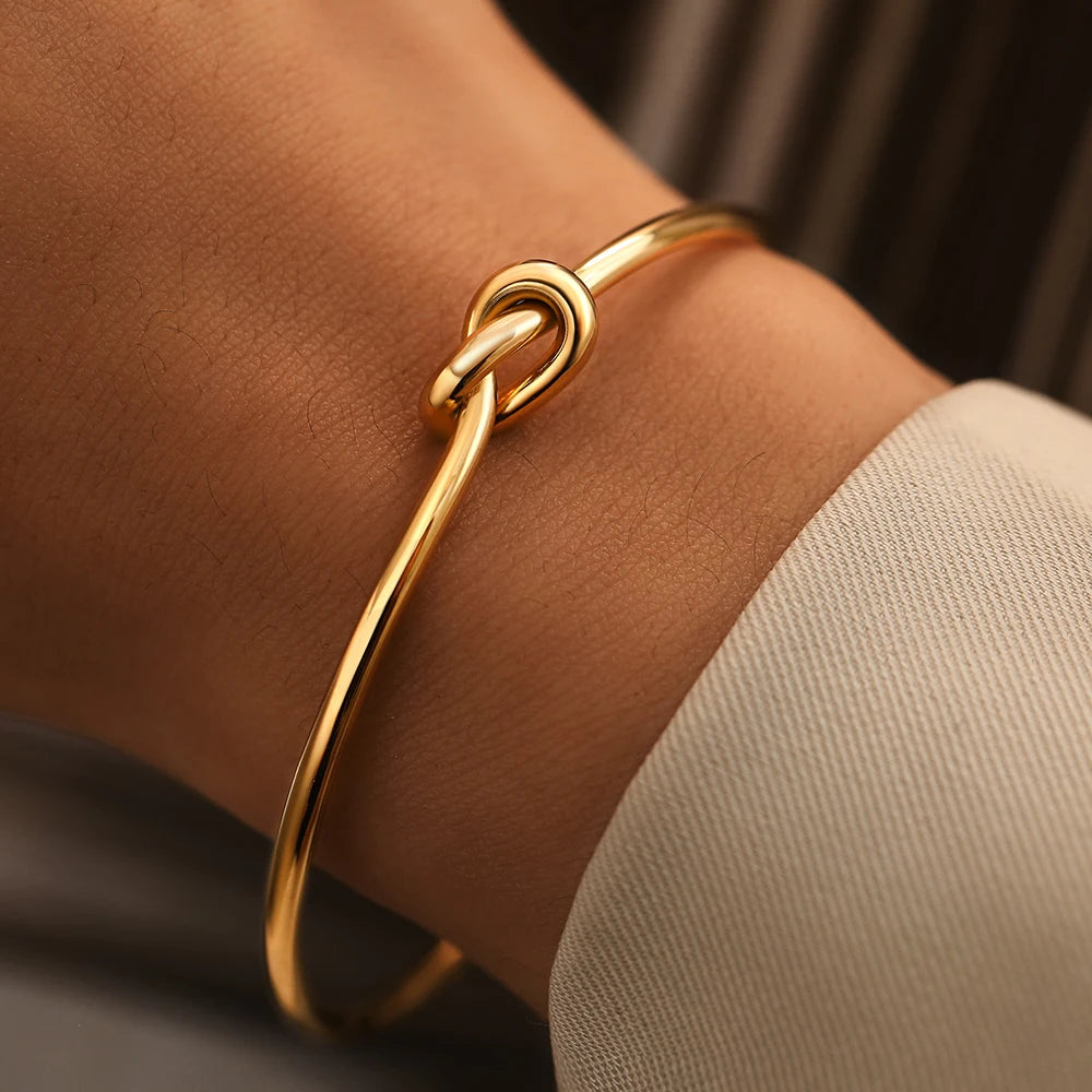 Gothic Woven Twist Stainless Steel Bracelet – Fashion Statement for Men & Women