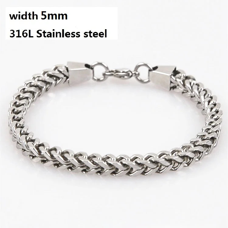 Unisex Cuban & Figaro Chain Bracelet – Stainless Steel Jewelry