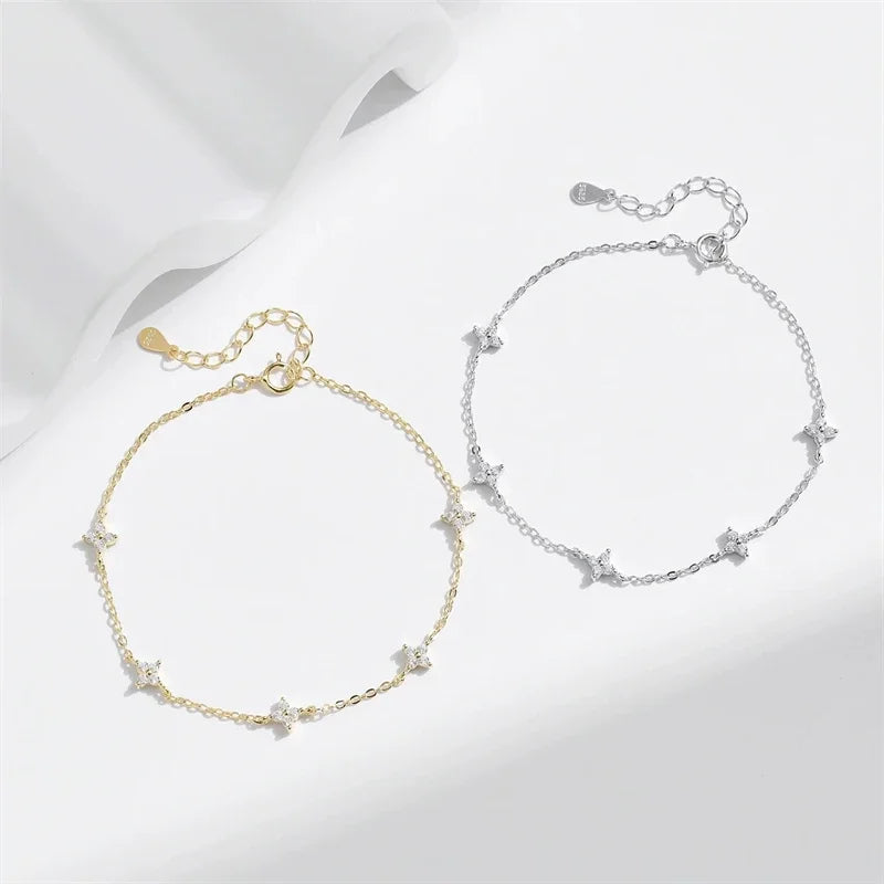 Crystal Flower Stainless Steel Bracelet and Necklace – Elegant Women’s Jewelry Gif