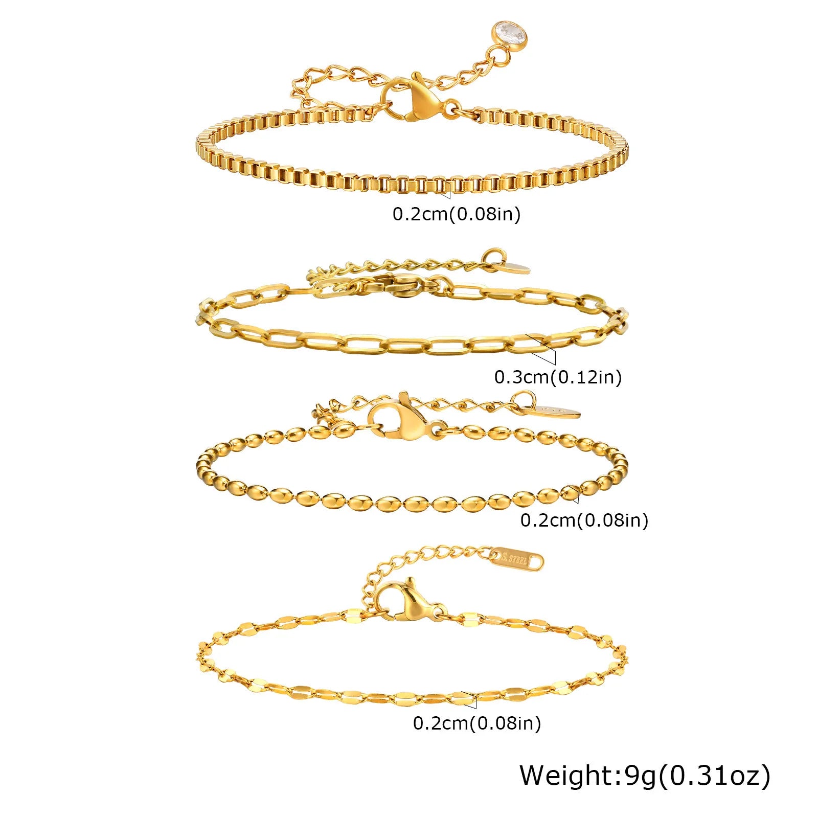 Luxury Gold Plated Herringbone Bracelet – Elegant Stackable Jewelry for Women