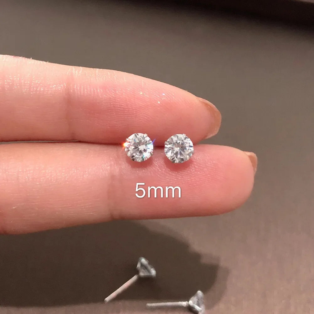 100% Real Silver 925 Jewelry for Women, Fashion with Small Pieces with Clear CZ Crystal.