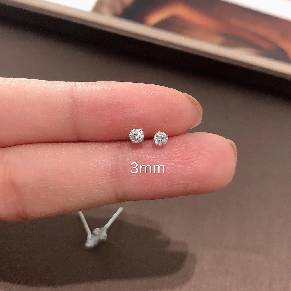 100% Real Silver 925 Jewelry for Women, Fashion with Small Pieces with Clear CZ Crystal.