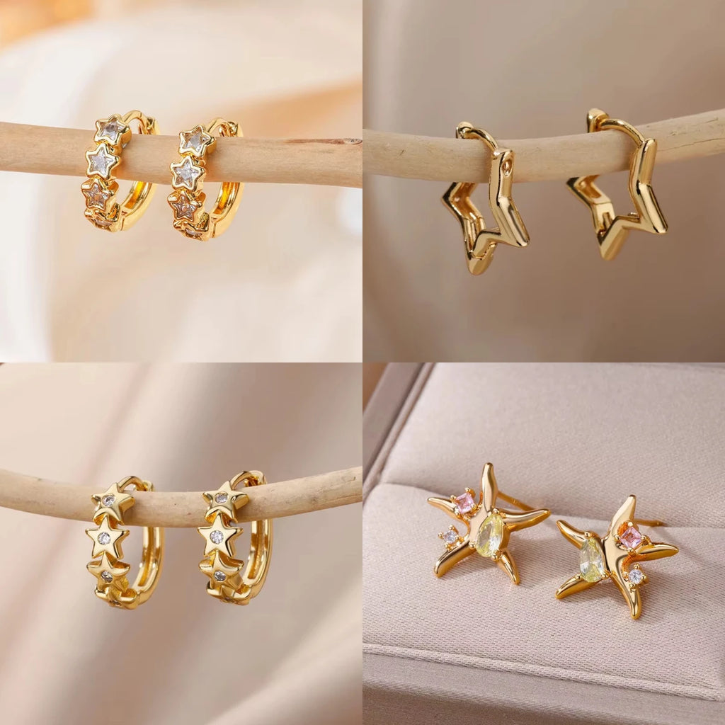 Stellar Shine Hoops