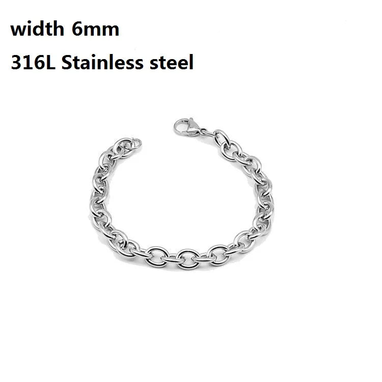 Unisex Cuban & Figaro Chain Bracelet – Stainless Steel Jewelry