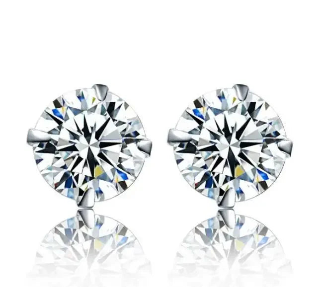 100% Real Silver 925 Jewelry for Women, Fashion with Small Pieces with Clear CZ Crystal.