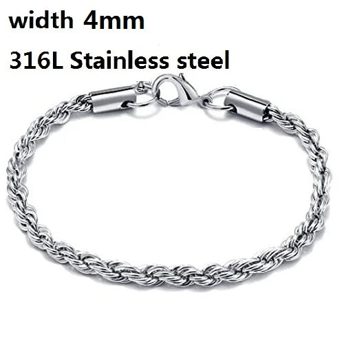 Unisex Cuban & Figaro Chain Bracelet – Stainless Steel Jewelry