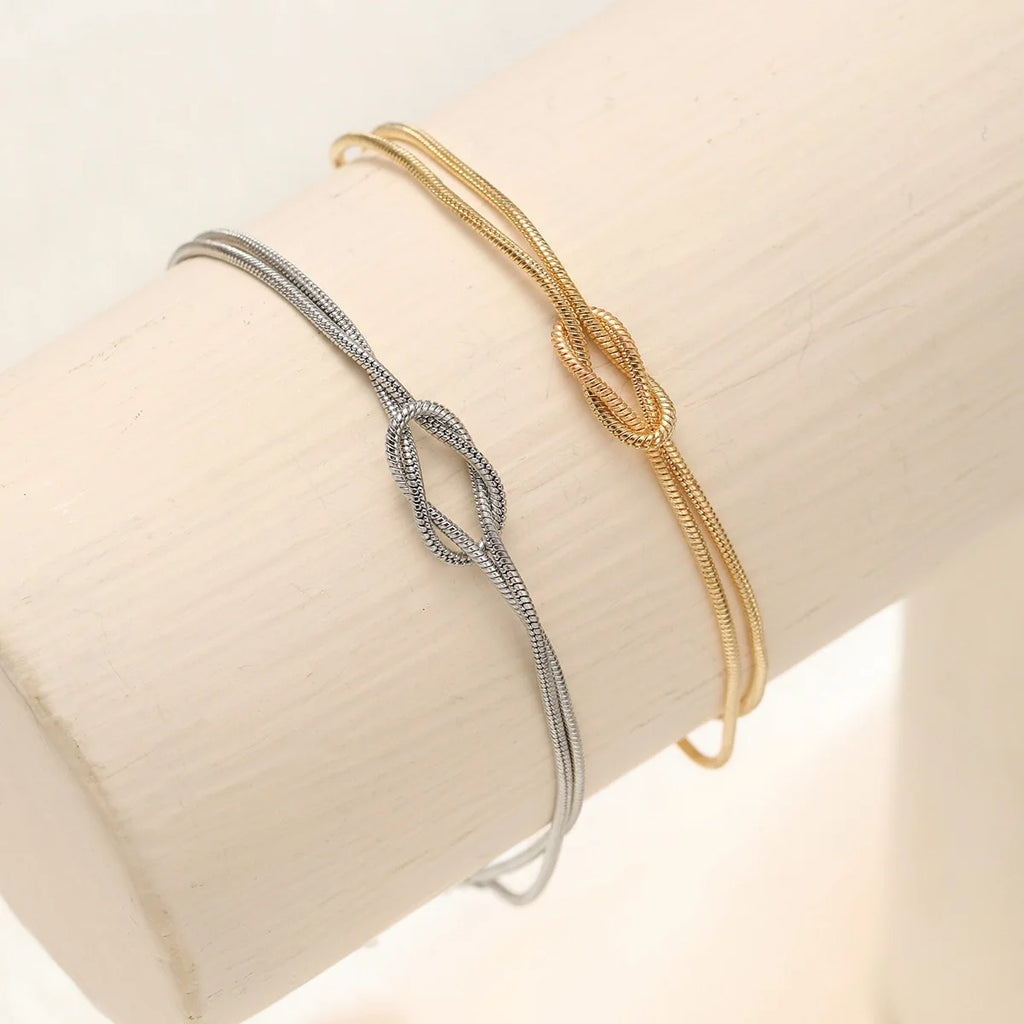 Matching Gold Plated Couple Bracelets – Elegant Stainless Steel Set
