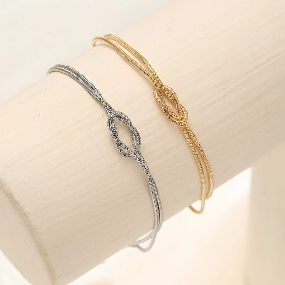 Matching Gold Plated Couple Bracelets – Elegant Stainless Steel Set