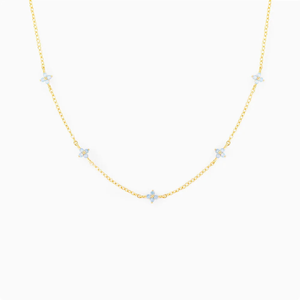 Crystal Flower Stainless Steel Bracelet and Necklace – Elegant Women’s Jewelry Gif