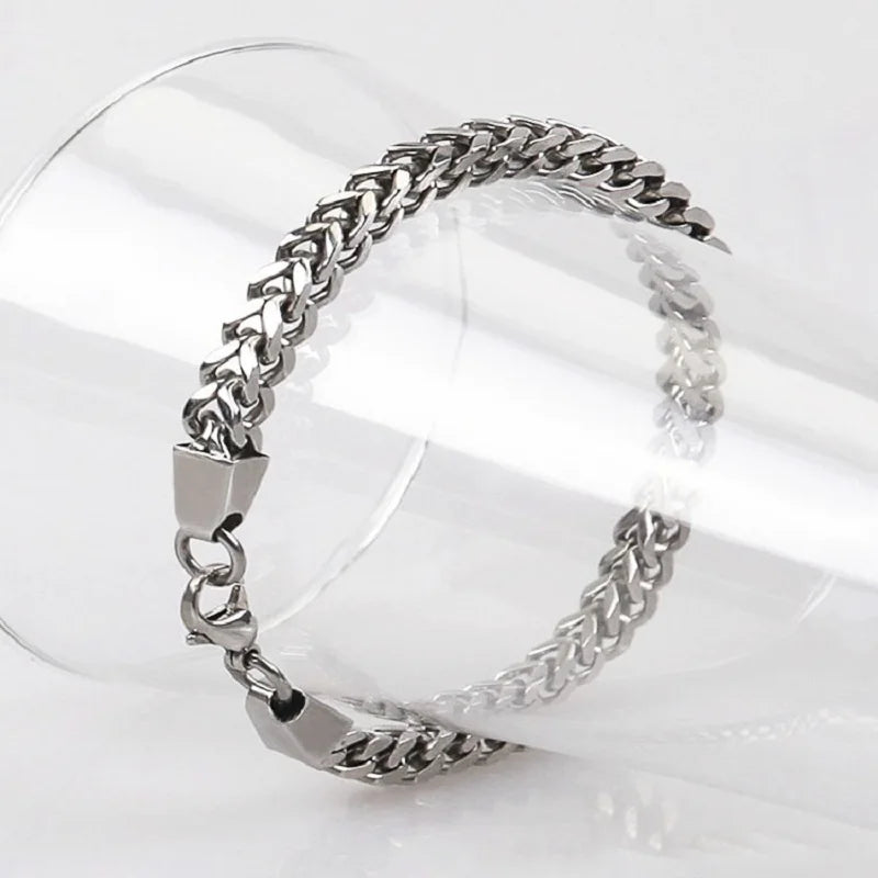 Unisex Cuban & Figaro Chain Bracelet – Stainless Steel Jewelry