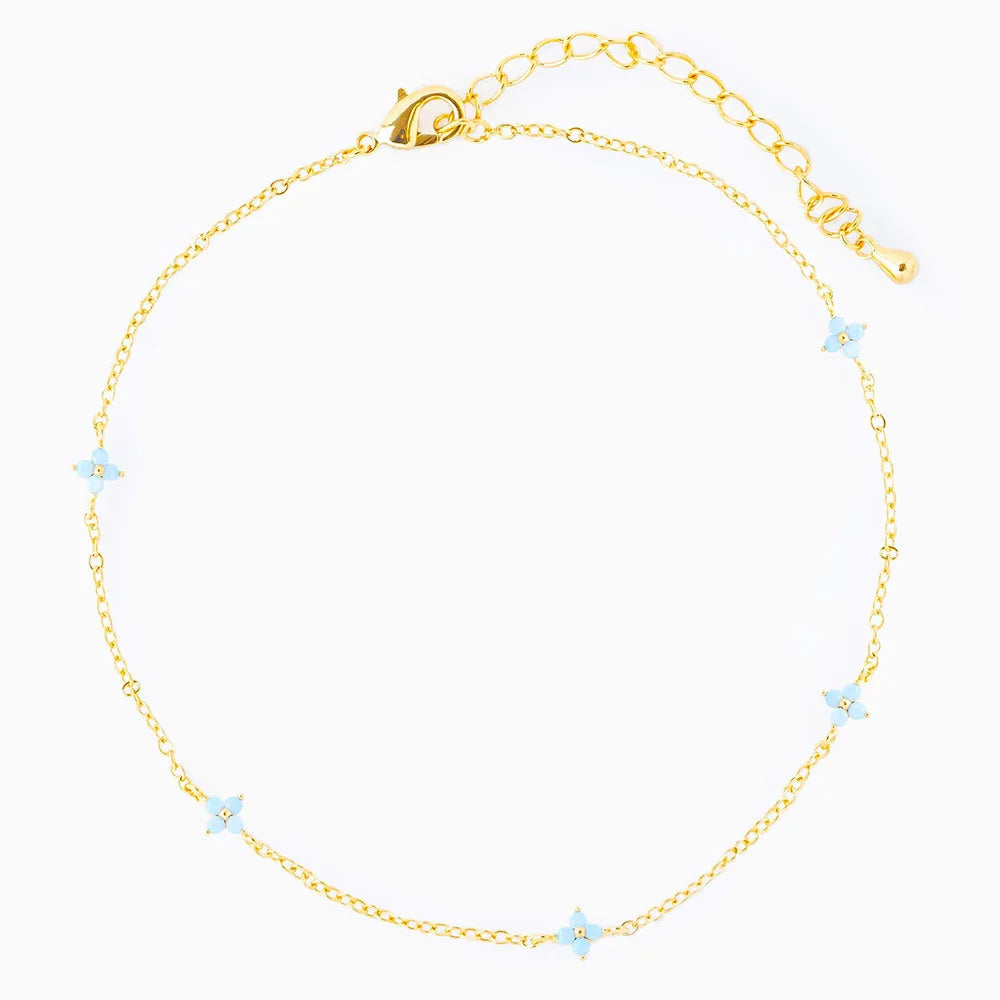 Crystal Flower Stainless Steel Bracelet and Necklace – Elegant Women’s Jewelry Gif