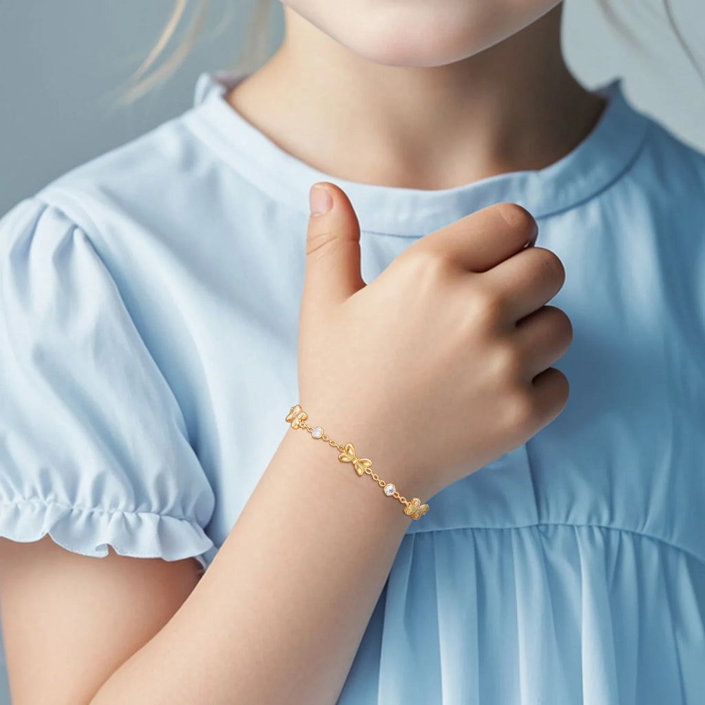 Children's Stainless Steel Bracelet for Girls, Cute Style Jewelry for Everyday Use