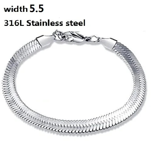 Unisex Cuban & Figaro Chain Bracelet – Stainless Steel Jewelry