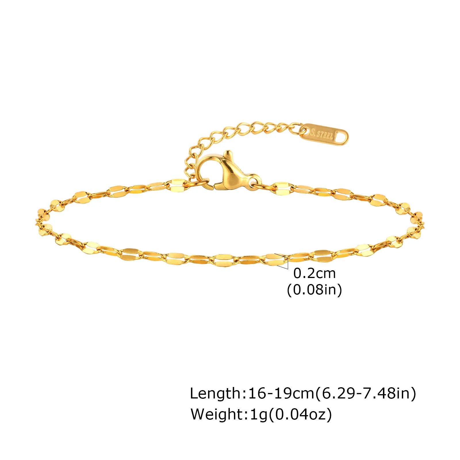 Luxury Gold Plated Herringbone Bracelet – Elegant Stackable Jewelry for Women
